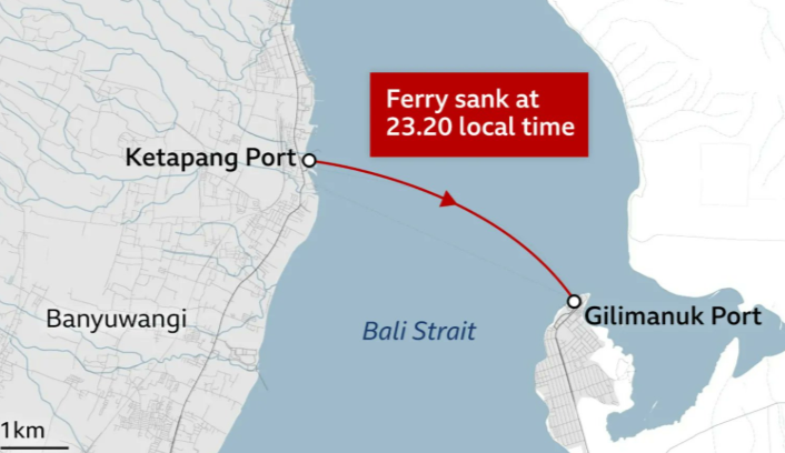 Shocking ferry sinking in bali
